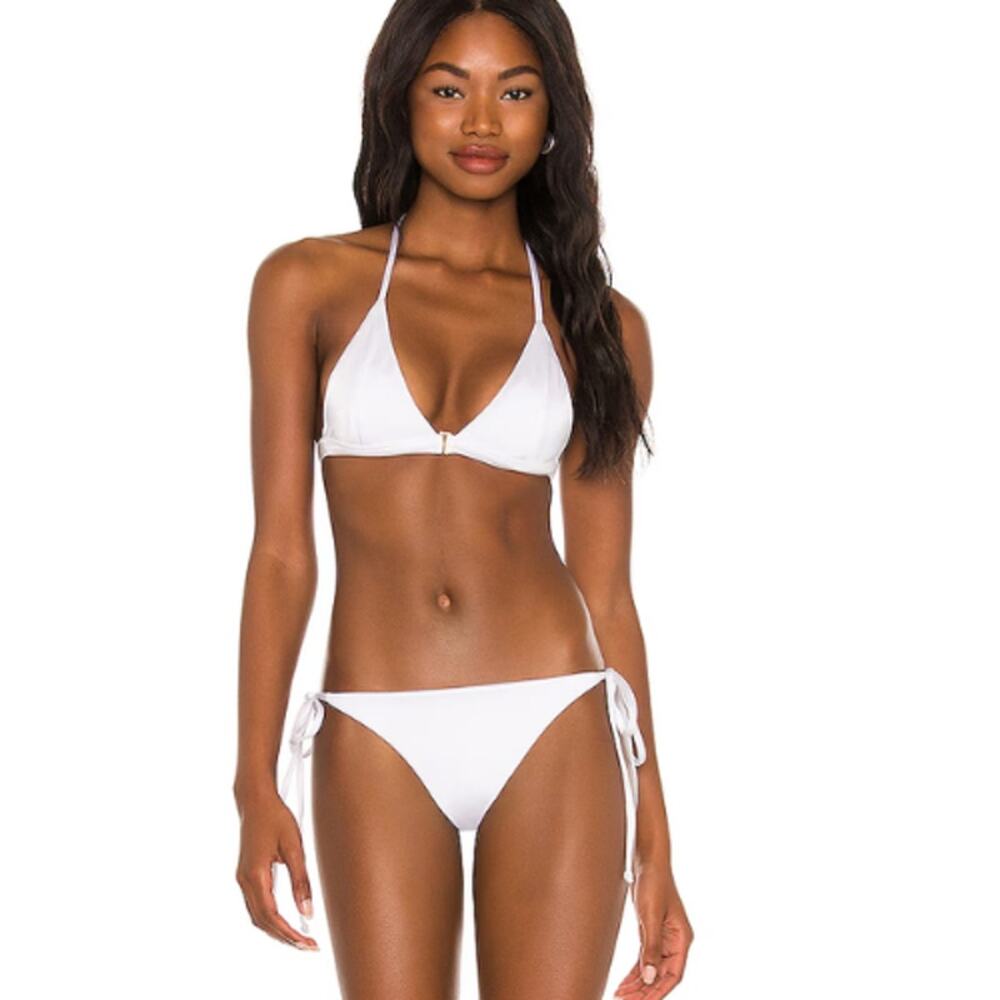Joues de Sable X REVOLVE Alexa Bikini Bottom in Pearl White NWT Size XS - Picture 4 of 6